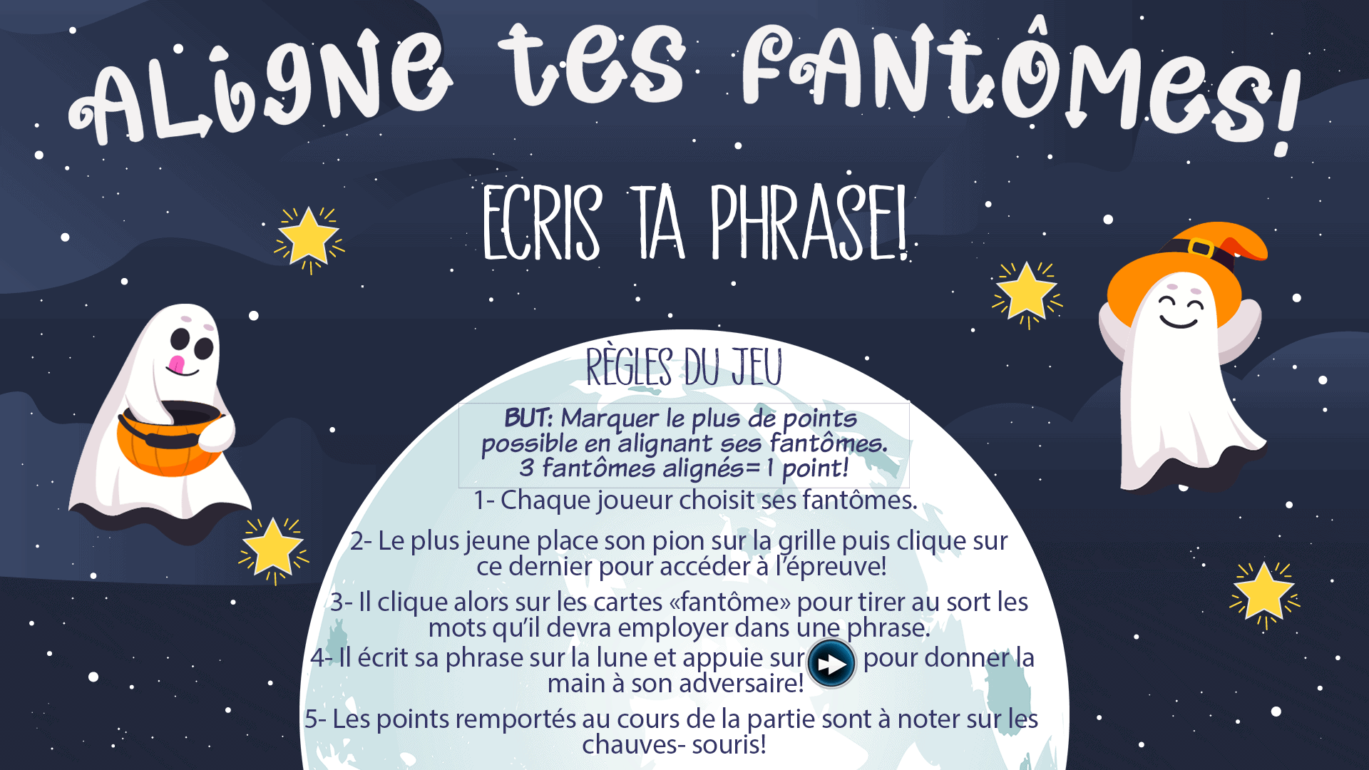 Aligne tes fantômes- Écris ta phrase